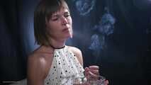 34 years old lady is smoking cork 100mm cigarette