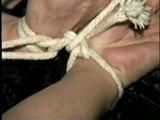 43 YEAR OLD WAITRESS CLEAVE GAGGED, CHAIR TIED, HOG-TIED, & HANDGAGGED (D53-3)