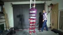 Aiyana bound gagged and vibed by Ms Ungeniert in shiny nylon Down