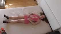 Maria toweltied on her bed 1/2