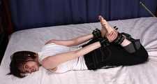Black Shark tied on bed