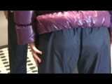 Get 3 Archive Video Clips with Samantha enjoying  her shiny nylon downwear in one package from 2012-2014