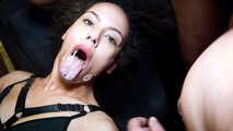 Lia-Amalia in COCK PARADISE - CREAMPIE GangBang with Skinny Ebony Girl