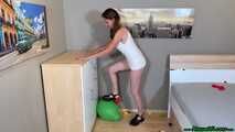 stomp2pop 12inch Karaloons with her shoe