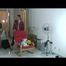 Brown-haired archive girl being at Alinas home wearing shiny nylon rainwear (Video)