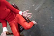 Ermintrude in Red Spy Chairtied in the Attic Barefoot