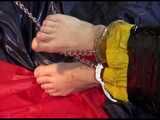 Get 2 Archivevideos with sonja enjoying Bondage in her shiny nylon Rainwear