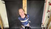Rachel Adams Poletied and gagged by an Intruder