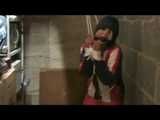 Get 3 Videos with Jenny bound and gagged in shiny nylon Downwear from 2008