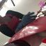 Meine geile rote #Gummischürze mit blauen #Gummihandschuhen