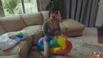 1493 New Girl Tries Inflating