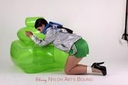 Shelly tied and gagged in shorts