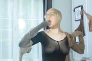 This silly slut has a huge nylon fetish (312 images)