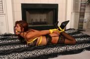 Gorgeous model Sasha Monet Hogtied