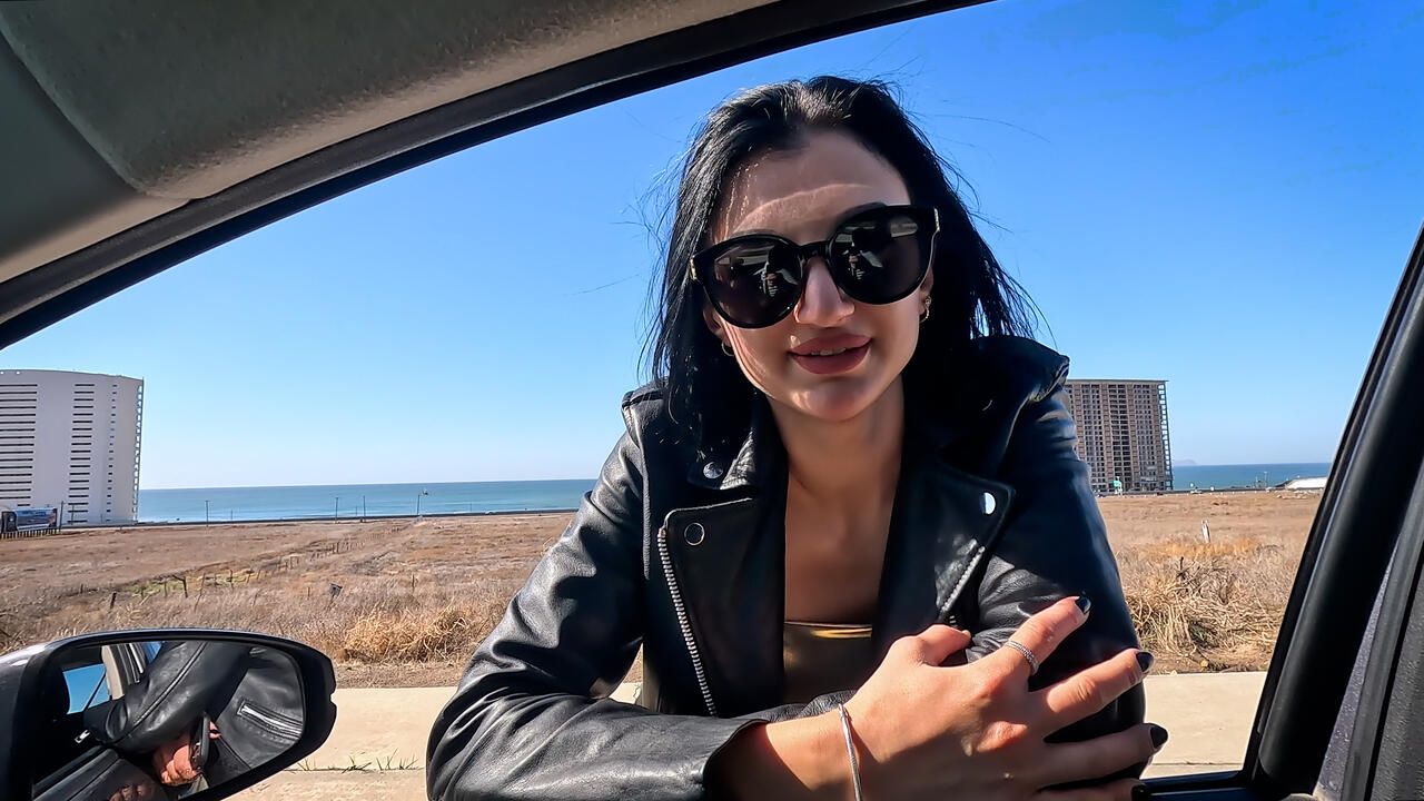 UP YOUR SKIRT AND GET IN THE COCK! Car-Sex with Skinny-Teen Madison