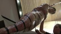 Dani in a heavy Plastic Wrap Mummification