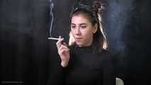 Alina is smoking one and a half cigarette