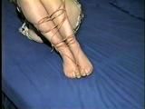 33 Yr OLD AMERICAN INDIAN DOCTOR TIED TO BRASS BED WITH RAWHIDE (D28-6)
