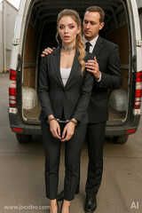Businesswoman In Shackles