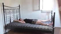 Aurora leg spread on bed 1/2