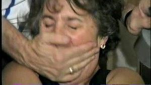 56 Yr OLD NEIGHBOR PANTY-LESS, CROTCH ROPED & TICKLED (D19-15)
