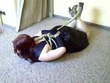 Sandra hogtied 3/4
