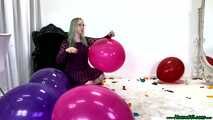 balloon stress test with nails, lighter and stick
