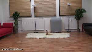 Bikini lady in steel restraints I