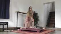 Bonnie Dolce demands ass-licking on the slave's balls