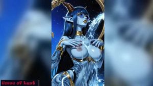 Gol Exotic Blue Demon Dancer Cartoon