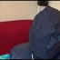 Jill tied, gagged and double hooded on a chair wearing shiny nylon shorts and two shiny nylon rain jackets (Video)
