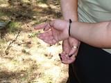 T J Tied outdoors