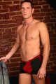 Solo action of a straight masculine mature man