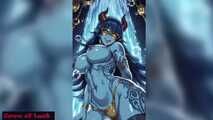 Gol Exotic Blue Demon Dancer Cartoon