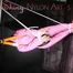 Sexy SANDRA wearing a hot pink oldschool downbib and a down jacket being tied and gagged with ropes and a clothgag hanging on the ceiling  Part 2 of 2 (Pics)