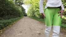Overknees and green leggings