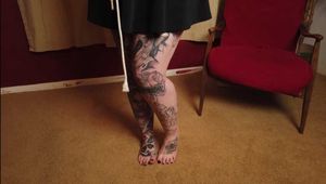 1028 Princess in Strappy Dress hogtied