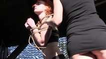 Outdoor Crazy Standing Predicament for Muriel LaRoja