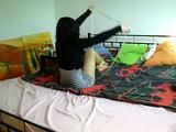 Sunny hogtied