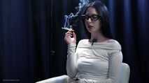 Smoking Seduction - Intriguing Lady in White. 2 reds in a row.