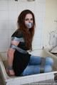 Anna tied up with tape PICS