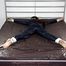 Shelly bound and gagged in shiny nylon clothes