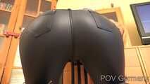 "Under german roofs" - Serena with dark blue disco pants