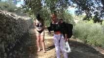 Hiking in the woods with Zoey Ziptie and Emily Addams
