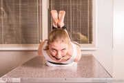 Angela - tied up on a kitchen table - Photos