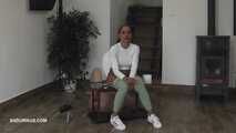 Mistress Nomi Melone smokes and pees on the toliett box