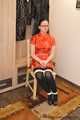 Bound in shiny satin cheongsam
