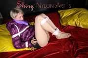 Sexy Sonja being tied and gagged with ropes and a ballgag wearing a sexy down skirt and a down jacket (Pics)