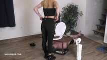 Miss Amy Douxxx pees on the toliett box 