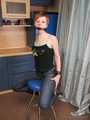 Alice Lee - Short-haired redhead left bound and barefoot in the kitchen
